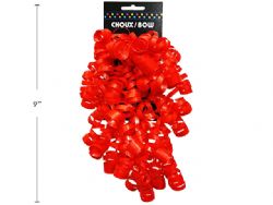 ENSEMBLE DE 2 CHOUX D'EMBALLAGE CADEAUX ROUGE VIF MAT